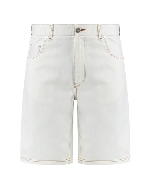 Fendi White Bermuda Shorts Cotton for men