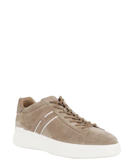 Hogan Brown H580 Lace-Up Sneakers With Suede And Smooth Leather Accents for men
