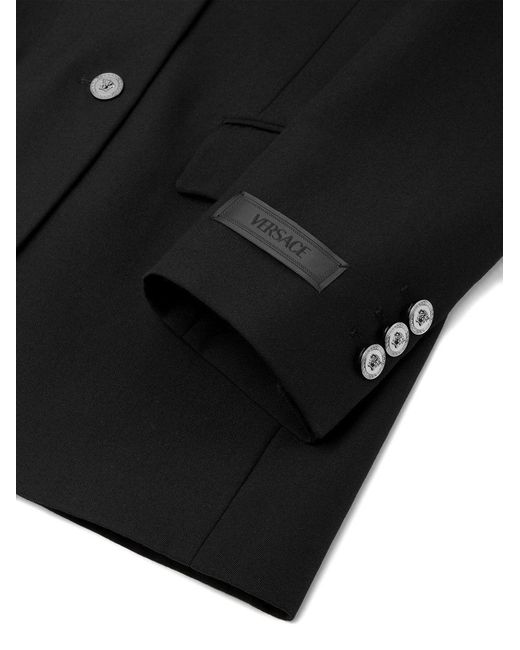 Versace Black Blazer Virgin Wool Jacket