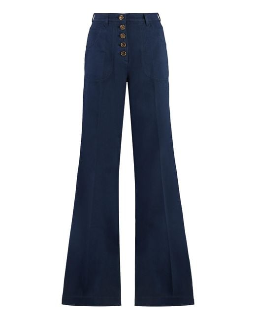 Etro Blue Flared Trousers