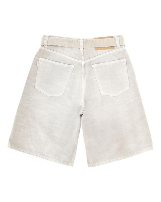 Haikure White Cotton Shorts for men