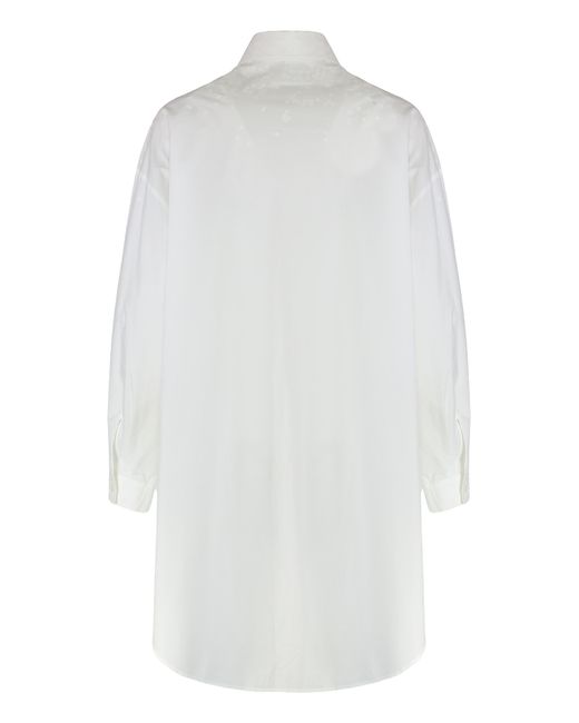 MM6 by Maison Margiela White Oversized Cotton Shirt