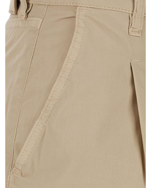 PT Torino Natural Poppy Pants With Wide Leg And Front Pleats
