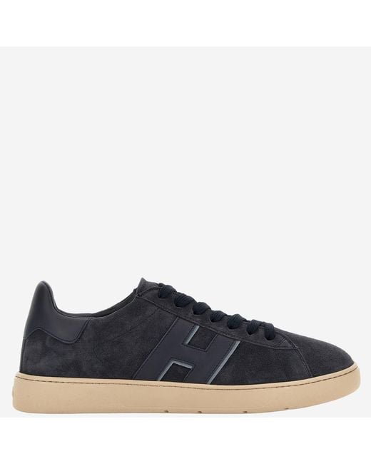 Hogan Blue Sneakers Leather Leather/Rubber Trainers for men