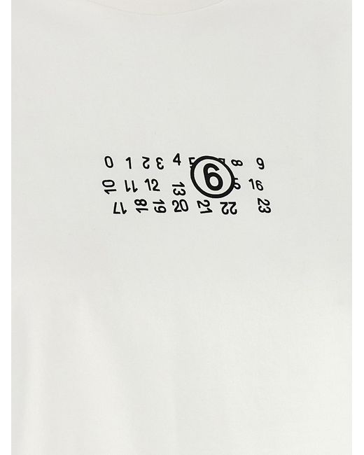 MM6 by Maison Margiela White Cotton T-Shirt