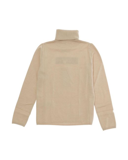 MM6 by Maison Margiela Natural Boys Tech Fabric Sweater Wool Tops for men