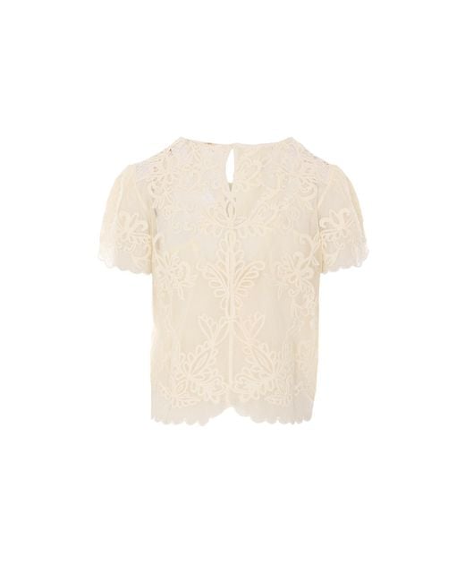 Twinset Natural T-Shirts And Polos Cotton