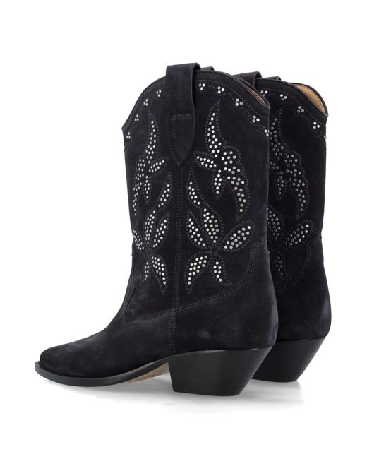 Isabel Marant Black Duerto Embroidery Boots