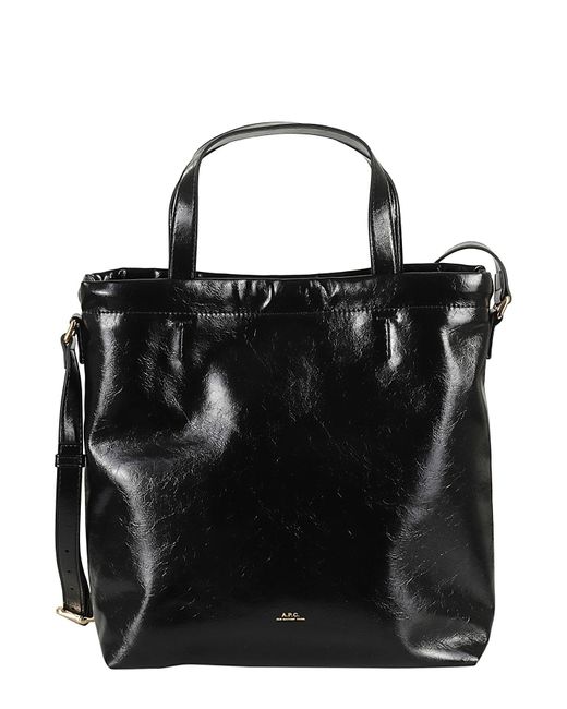 トートバッグ A.P.C. Ninon Shopper Bag - Synthetic - Black Ninon Tote Bag