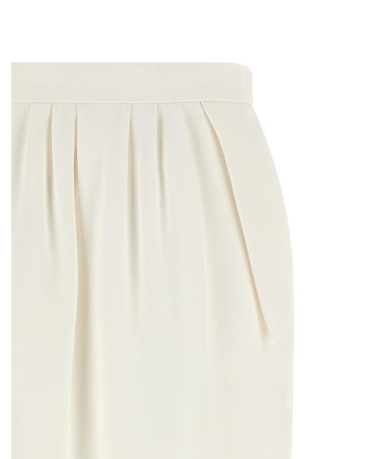 Stella McCartney White Polyester Midi Skirt