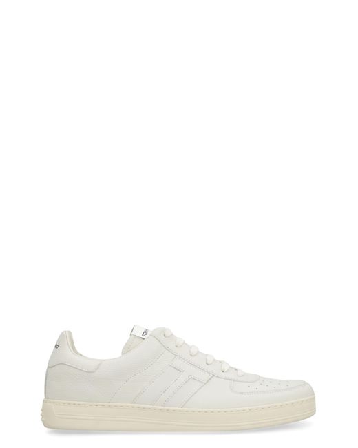 Tom Ford White Radcliffe Leather Low-top Sneakers for men