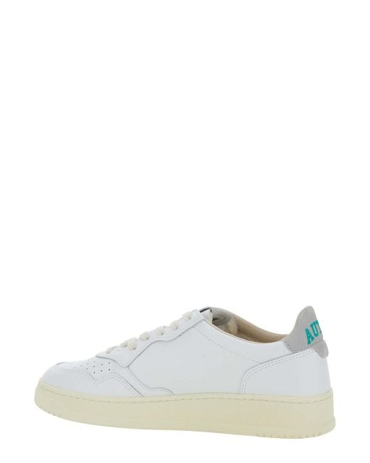 Autry White Sneakers Medalist Low Leather Cow Trainers for men