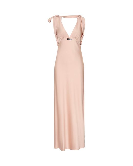 MIUMIU LIGHT PINK DRESS WITH DRAWSTRING WAIST