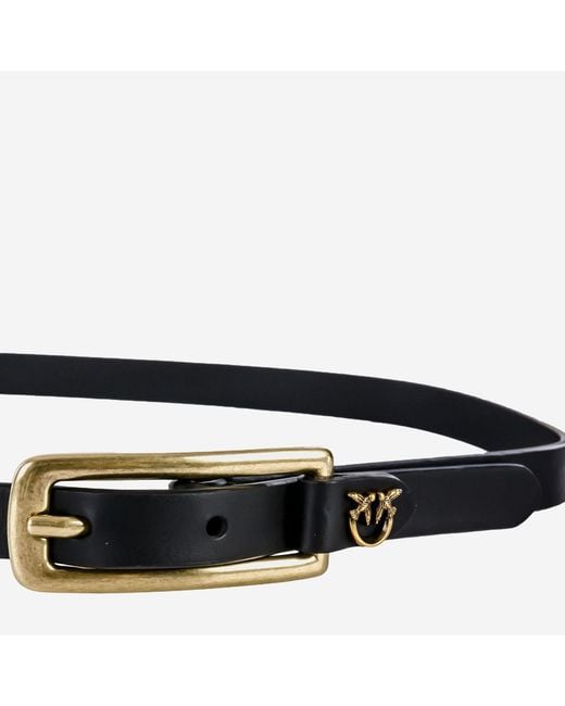Pinko White Leather Belt
