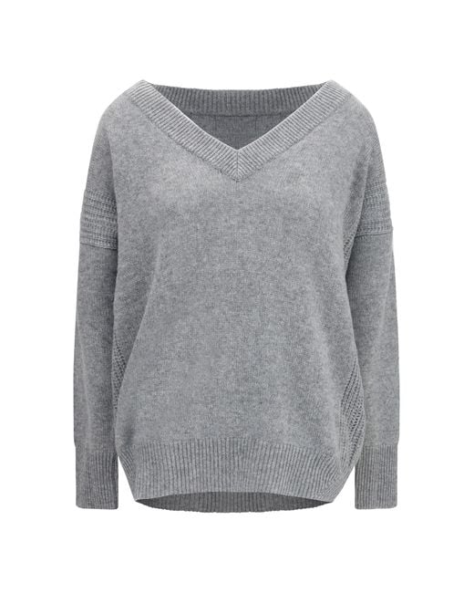 Ermanno Scervino Gray Knit Dress With Slip