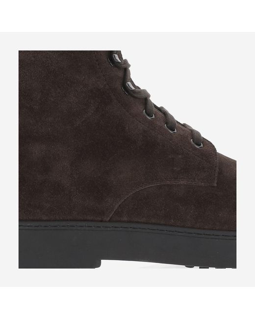 Tod's Black Ankle Boots Suede Calfskin for men
