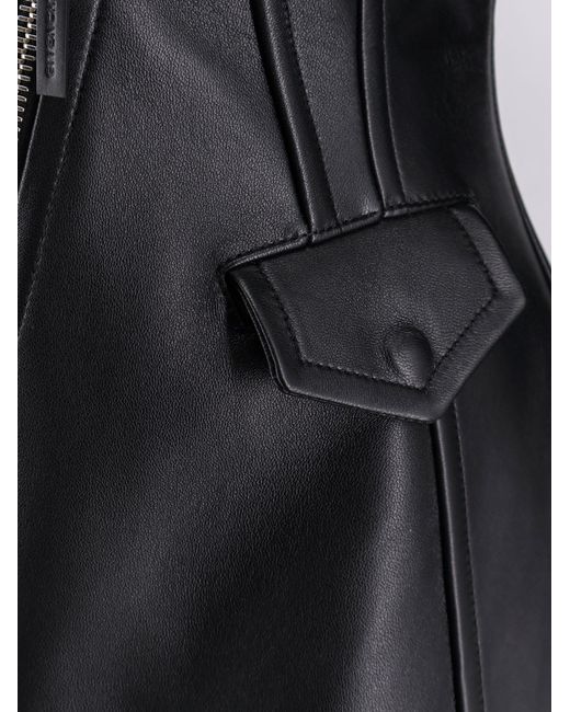 Givenchy Black Waisted Leather Jacket