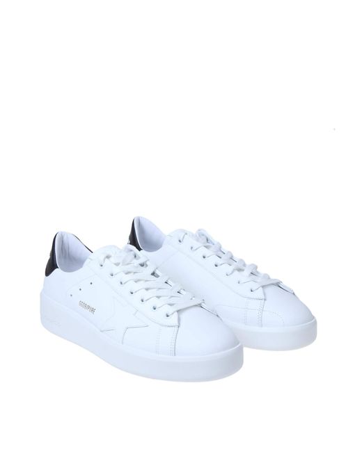 Golden Goose Deluxe Brand Blue Pure Star Sneakers In Leather for men