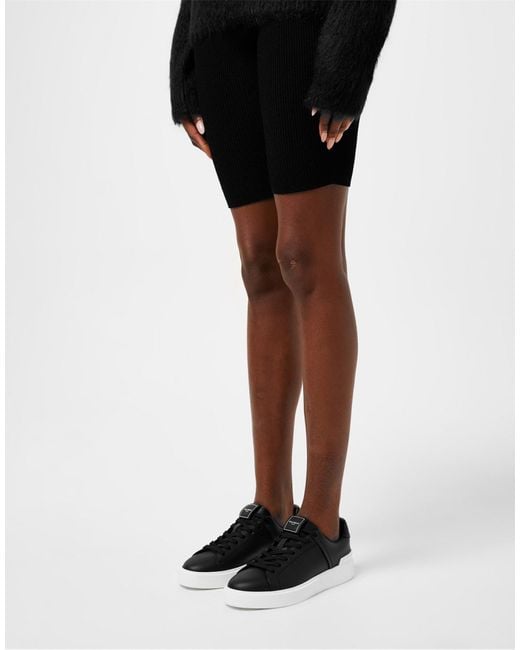 Balmain Black B Court Logo Low Top Sneakers
