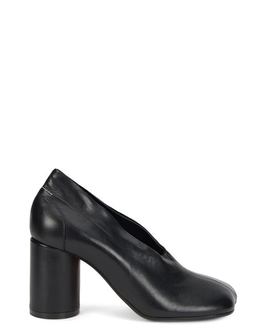 MM6 by Maison Margiela Black Court Shoes Anatomic Nappa Ovine Leather