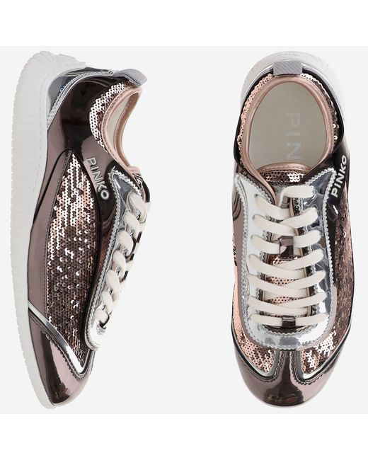 Pinko Brown Sneakres Reby 10 With Sequins