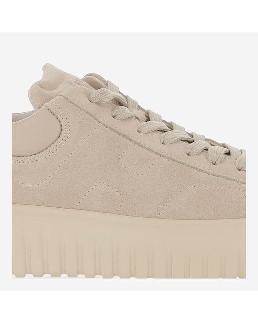Hogan Brown H-Stripes Sneakers for men