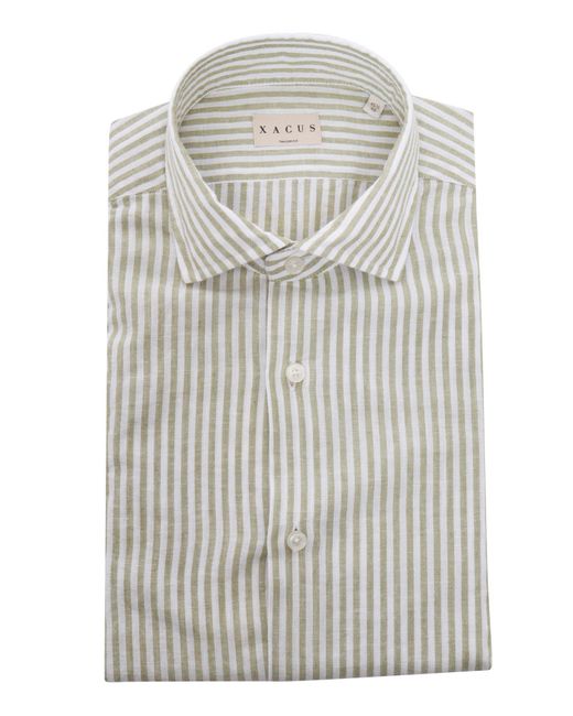 Xacus Gray Striped Shirt for men