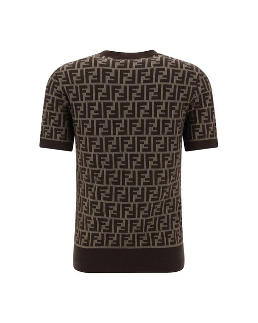 Fendi Black Ff Pattern Top