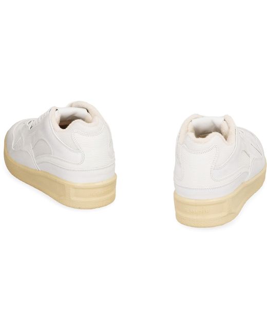 Jil Sander White Dragon Low-Top Sneakers Polyester Trainers for men