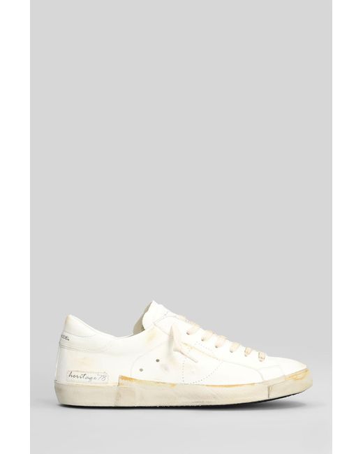 Philippe Model White Prsx Low Sneakers for men