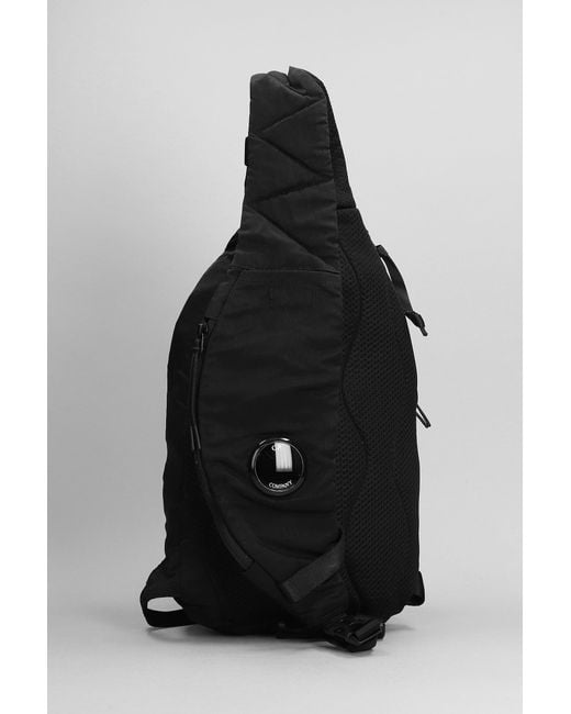 C P Company Black Nylon B Shoulder Bag for men