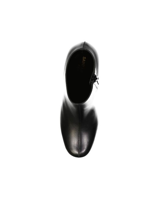 Saint Laurent Black Leather Ankle Boots