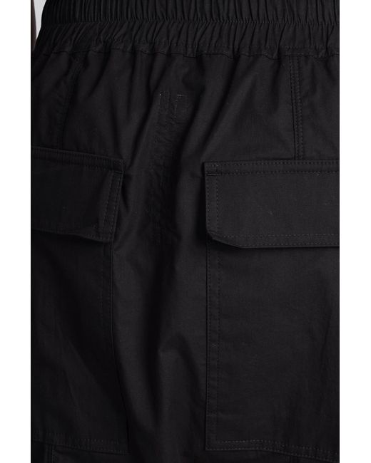 Rick Owens Black Drawstring Long Pants for men