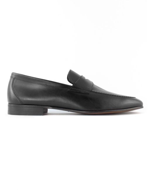 BERWICK  1707 Black Leather Loafer for men