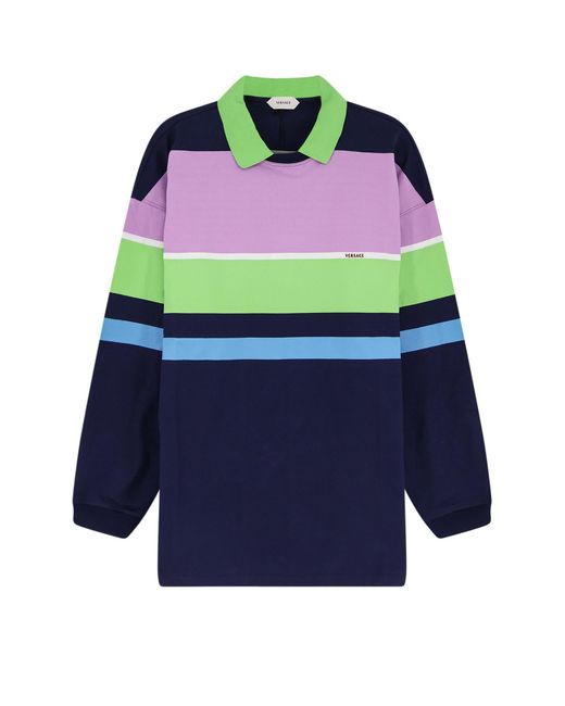 Versace Blue Sweaters Cotone