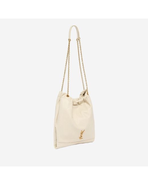 Saint Laurent Natural Shoulder Bag Jamie Pochon Lamb Leather