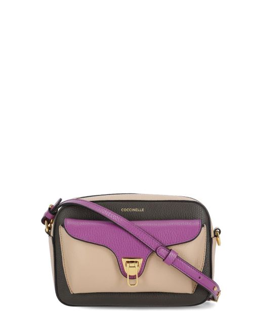 Coccinelle Pink Beat Tricolor Small Shoulder Bag