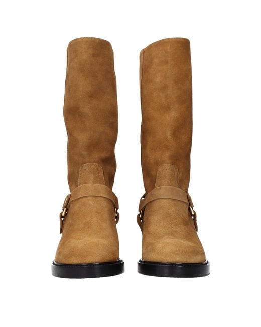 Chloé Brown Leather Ankle Boots