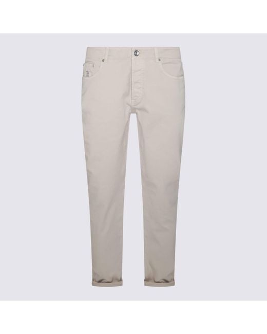 Brunello Cucinelli Gray Cotton Jeans for men