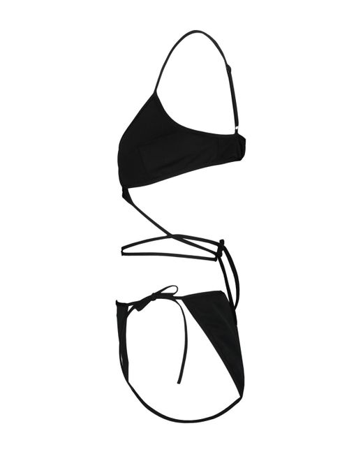 Balenciaga Black Wrap Bikini Set Clothing