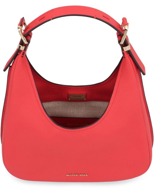 MICHAEL Michael Kors Red Hobo Bag Nolita Piccola Cow Hide Handbags