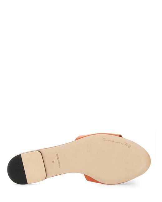 Dolce & Gabbana Natural Slide Sandal Leather