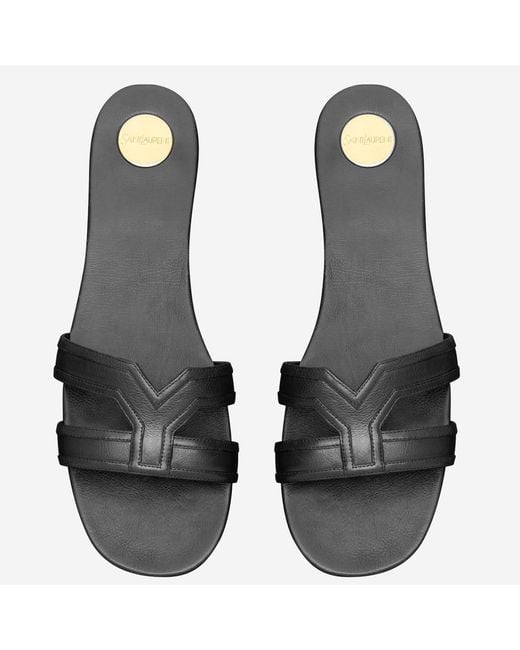 Saint Laurent Black Leather Sandals Calf