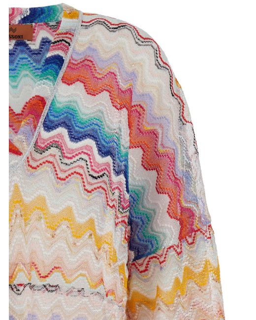 Missoni Multicolor Mini-Dress With Signature Zig-Zag Pattern