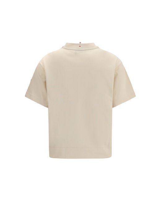 Moncler White Logo Cotton T-Shirt T-Shirts