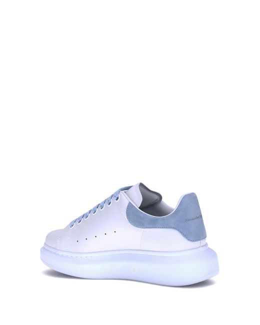 McQueen Blue Leather Sneakers-Powder/Powder Trainers