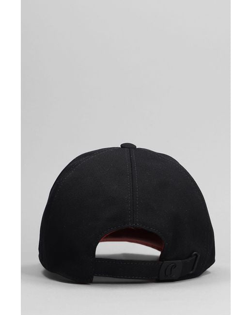 Christian Louboutin Black Hats In Cotton for men