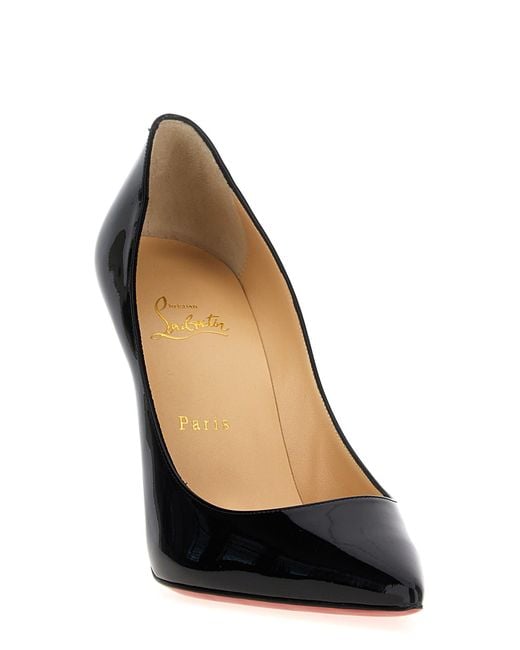 Black leather stiletto heels sales
