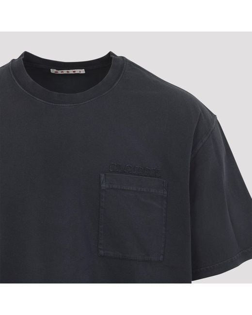 Marni Black Cotton T-Shirt for men