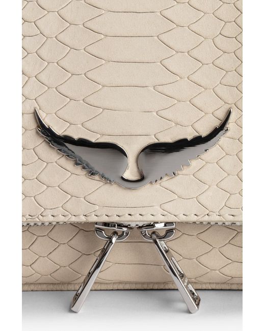 Zadig & Voltaire Pochette Rock Nano Soft Savage Lwba02229flash in Natural |  Lyst